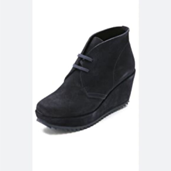 Pedro Garcia Febe Purple Suede Wedge Booties Size 38 - Picture 1 of 9